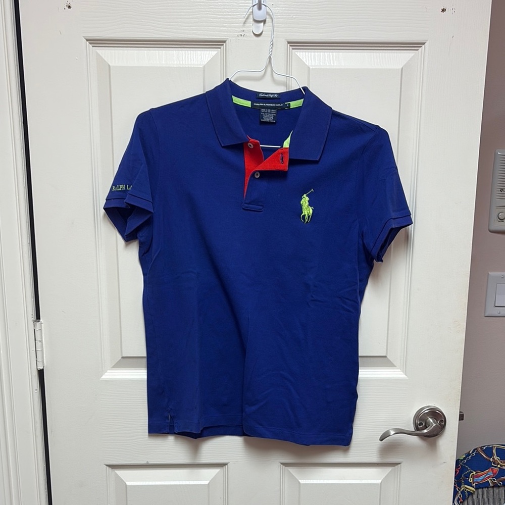 Ralph Lauren purple Polo Shirt with Green Logo